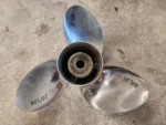 15 1/2" X 17P OMC EVINRUDE JOHNSON REBEL SS PROP, 763568, 15 SPLINE 4.75" P10708